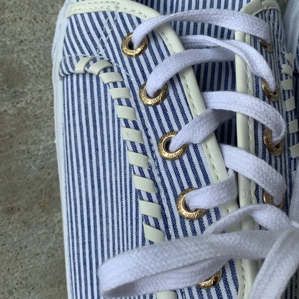 Jack Rogers Blue and White Canvas tennis shoes, sneakers
